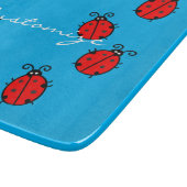 Red Ladybugs Crawling Thunder_Cove Schneidebrett (Ecke)