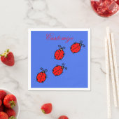 Red Ladybugs Crawling Thunder_Cove Serviette (Beispiel)