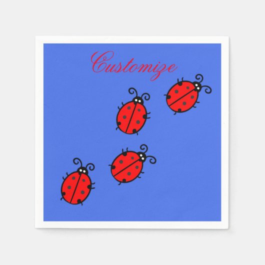 Red Ladybugs Crawling Thunder_Cove Serviette (Vorderseite)