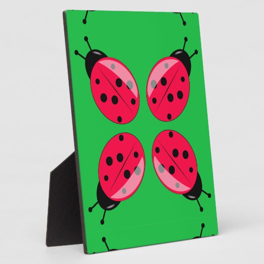 Red Ladybugs Fotoplatte (Seite)