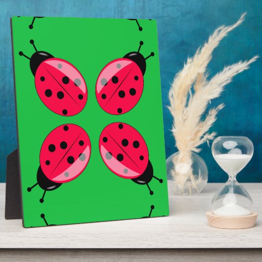 Red Ladybugs Fotoplatte (Seite)