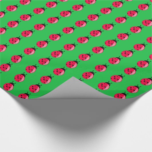 Red Ladybugs Geschenkpapier (Ecke)