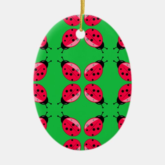 Red Ladybugs Keramikornament (Vorne)