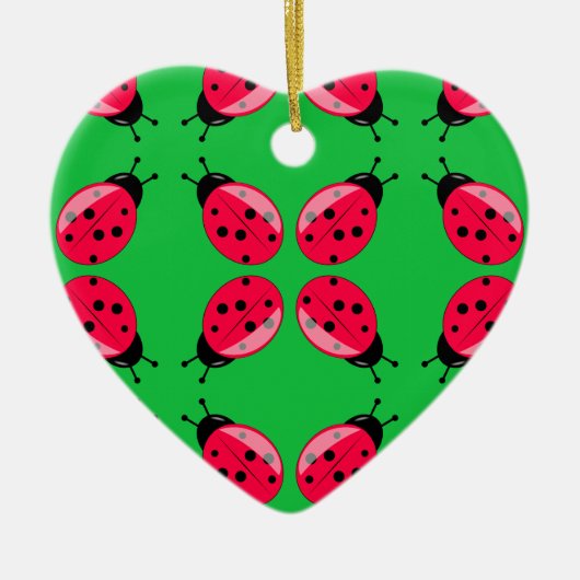 Red Ladybugs Keramikornament (Vorne)