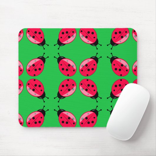 Red Ladybugs Mousepad (Mit Mouse)