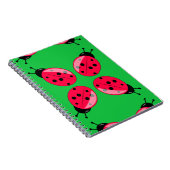 Red Ladybugs Notizblock (Rechte Seite)