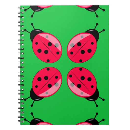 Red Ladybugs Notizblock (Vorderseite)