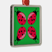 Red Ladybugs Ornament Aus Metall (Rechts)