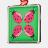 Red Ladybugs Ornament Aus Metall (Links)