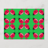 Red Ladybugs Postkarte (Vorderseite)