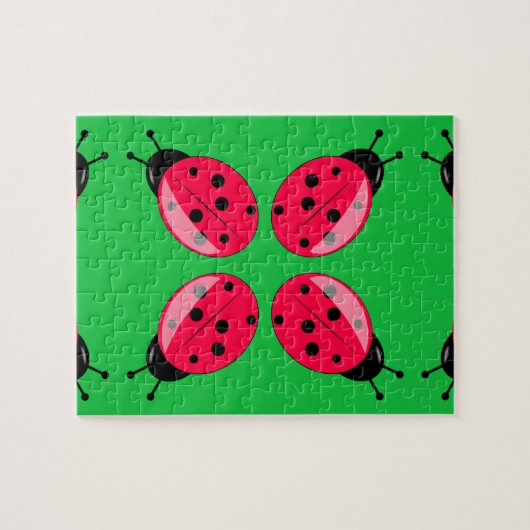 Red Ladybugs Puzzle (Horizontal)