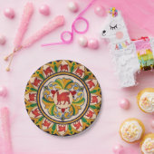 Red Lamassu Paper Plate Pappteller (Party)