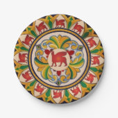 Red Lamassu Paper Plate Pappteller (Vorderseite)