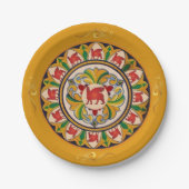 Red Lamassu Paper Plate Pappteller (Vorderseite)