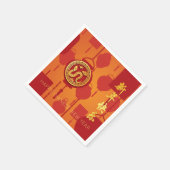 Red Lanterns Chinese Snake New Year PPN Serviette (Ecke)