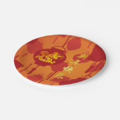 Red Lanterns Chinesischer Drache Neues Jahr PPP Pappteller (Schrägansicht)