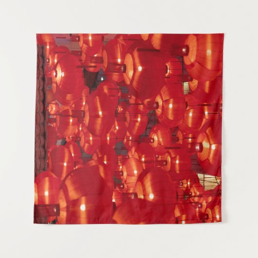 Red Lanterns Chinesisches Neujahr Wandteppich (Vorderseite (Horizontal))