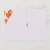 Red Lanterns Lila Wedding Foto Save the Date Ankündigungspostkarte (Rückseite)