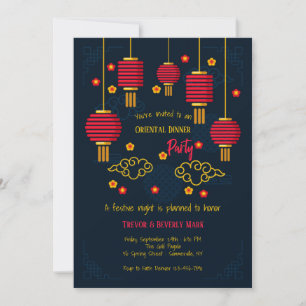 Red Lanterns Party Einladungen