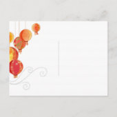 Red Lanterns Wedding Foto Save the Date Ankündigungspostkarte (Rückseite)