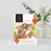 Red Lanterns Wedding Foto Save the Date Ankündigungspostkarte (Stehend Vorderseite)