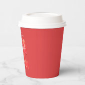 Red Large Bow Brautparty Paper Cup Pappbecher (Links)
