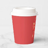 Red Large Bow Brautparty Paper Cup Pappbecher (Rechts)