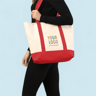 Red Large Impulse Tote Bag Custom Logo Leinwand Tragetasche