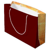 Red Large Sagittarius Birthday Große Geschenktüte (Rückseite Schrägansicht)