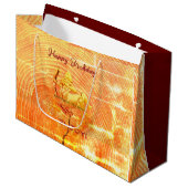 Red Large Sagittarius Birthday Große Geschenktüte (Vorderseite Schrägansicht)