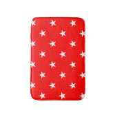 Red Large Stars Bath Mat Badematte (Vorderseite Vertikal)