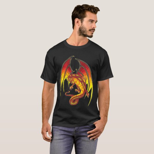 Red Larry Flame Dragon im Flight Shirt (Vorne ganz)