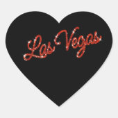 Red Las Vegas Glitzern Sticker (Vorderseite)