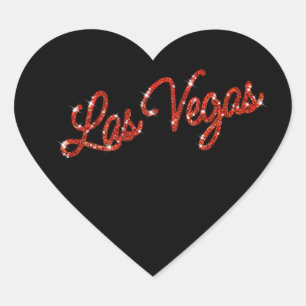 Red Las Vegas Glitzern Sticker