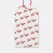 Red Las Vegas Glitzern Wedding Willkommen Geschenkanhänger (Rückseite)