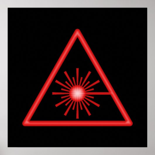 Red Laser Symbol Poster (Vorne)