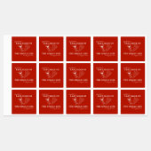 Red Last Slice of the Single Life Bachelorette Etiketten (Blatt)