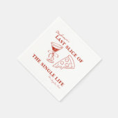 Red Last Slice of the Single Life Bachelorette Serviette (Ecke)