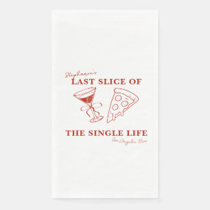 Red Last Slice of the Single Life Bachelorette Serviette