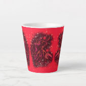 Red Latte Tasse Bulls laufen in der Starry Night (Vorderseite)