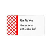 Red Lattice Custom Avery Label Adressaufkleber (Vorne)