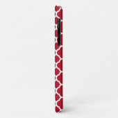 Red Lattice Pattern Navy Monogram Case-Mate iPhone Hülle (Hinten/Links)