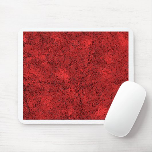 Red Lava Rock Texture Mousepad (Mit Mouse)