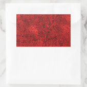 Red Lava Rock Texture Rechteckiger Aufkleber (Tasche)