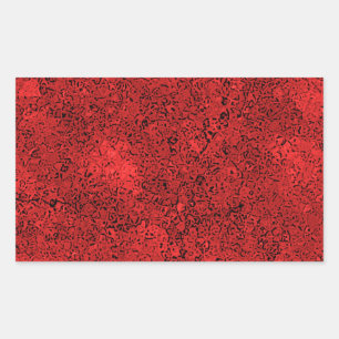 Red Lava Rock Texture Rechteckiger Aufkleber