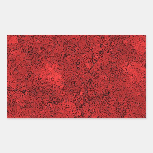 Red Lava Rock Texture Rechteckiger Aufkleber (Vorderseite)