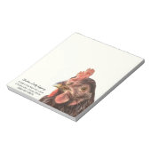 Red Lay Hen Chicken Foto Notizblock (Rotiert)