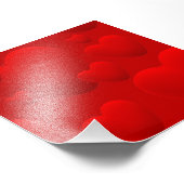 RED LAYERED 3D HEARS LIEBE MOTIVIEREND SWEETHEART FOTODRUCK (Ecke)