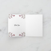 RED LEAF BRANCH FOTO DANKEN SIE KARTE (Innenseite)