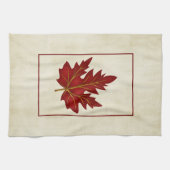 Red Leaf Fall Saison Themenküche Handtuch (Horizontal)